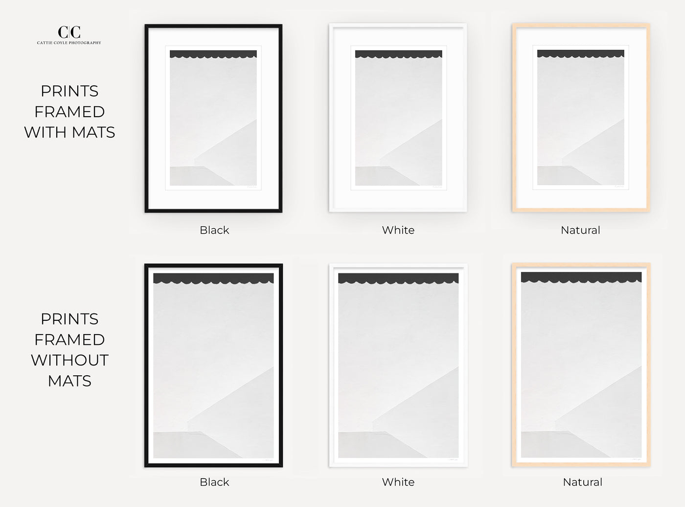 Shadow: Framed white and black abstract art print by Cattie Coyle Photography