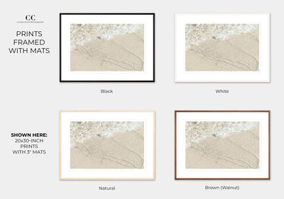 Shallow Water No 11 – Matted and framed neutral coastal art prints by Cattie Coyle Photography