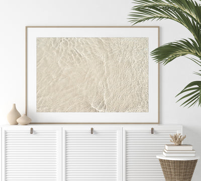 Shallow Water No 26 - Abstract art print by Cattie Coyle Photography on dresser