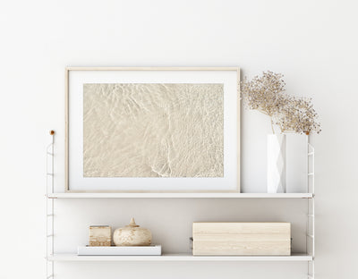 Shallow Water No 26 - Abstract art print by Cattie Coyle Photography on shelf