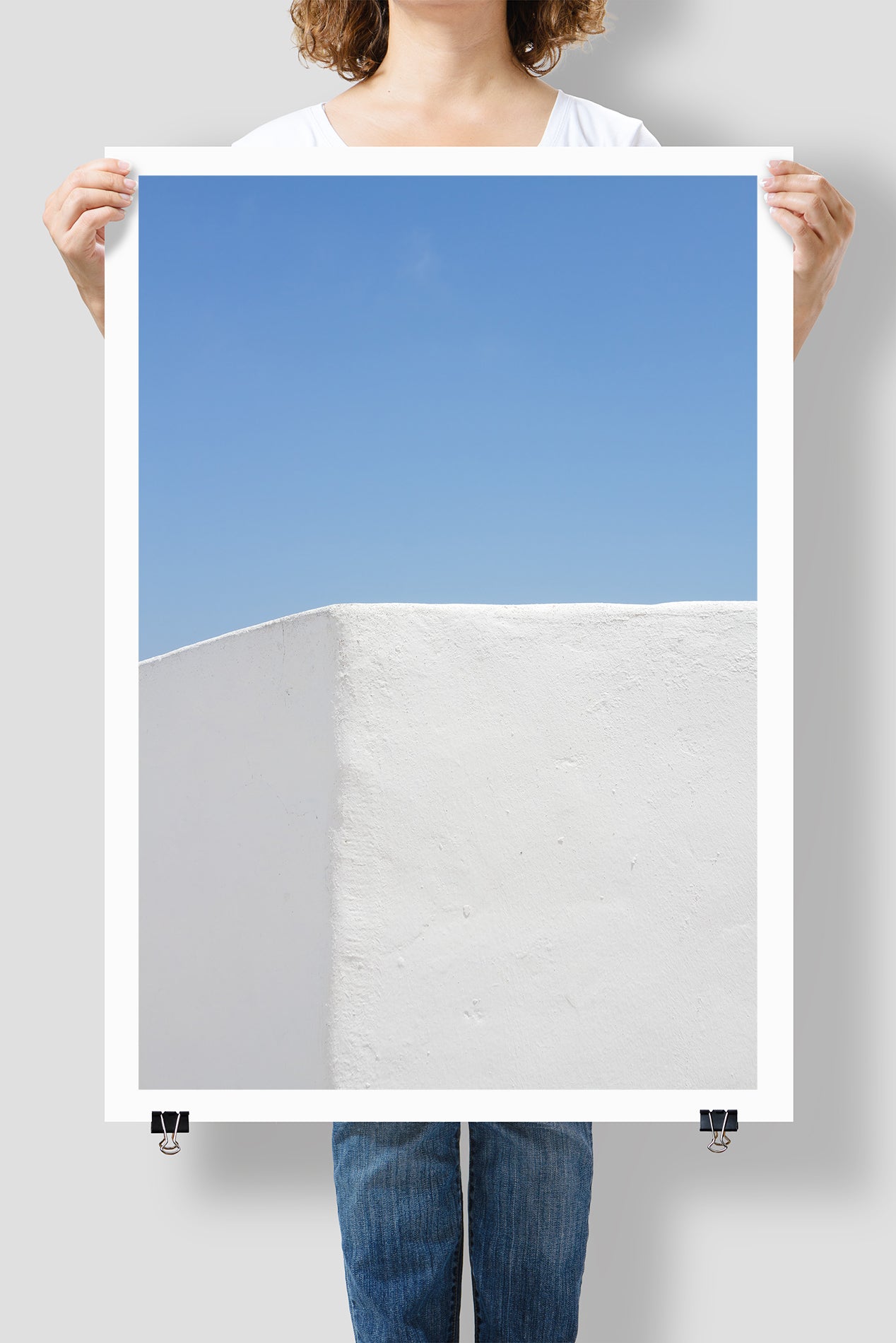 White and blue art print by Cattie Coyle Photography: Summer Days
