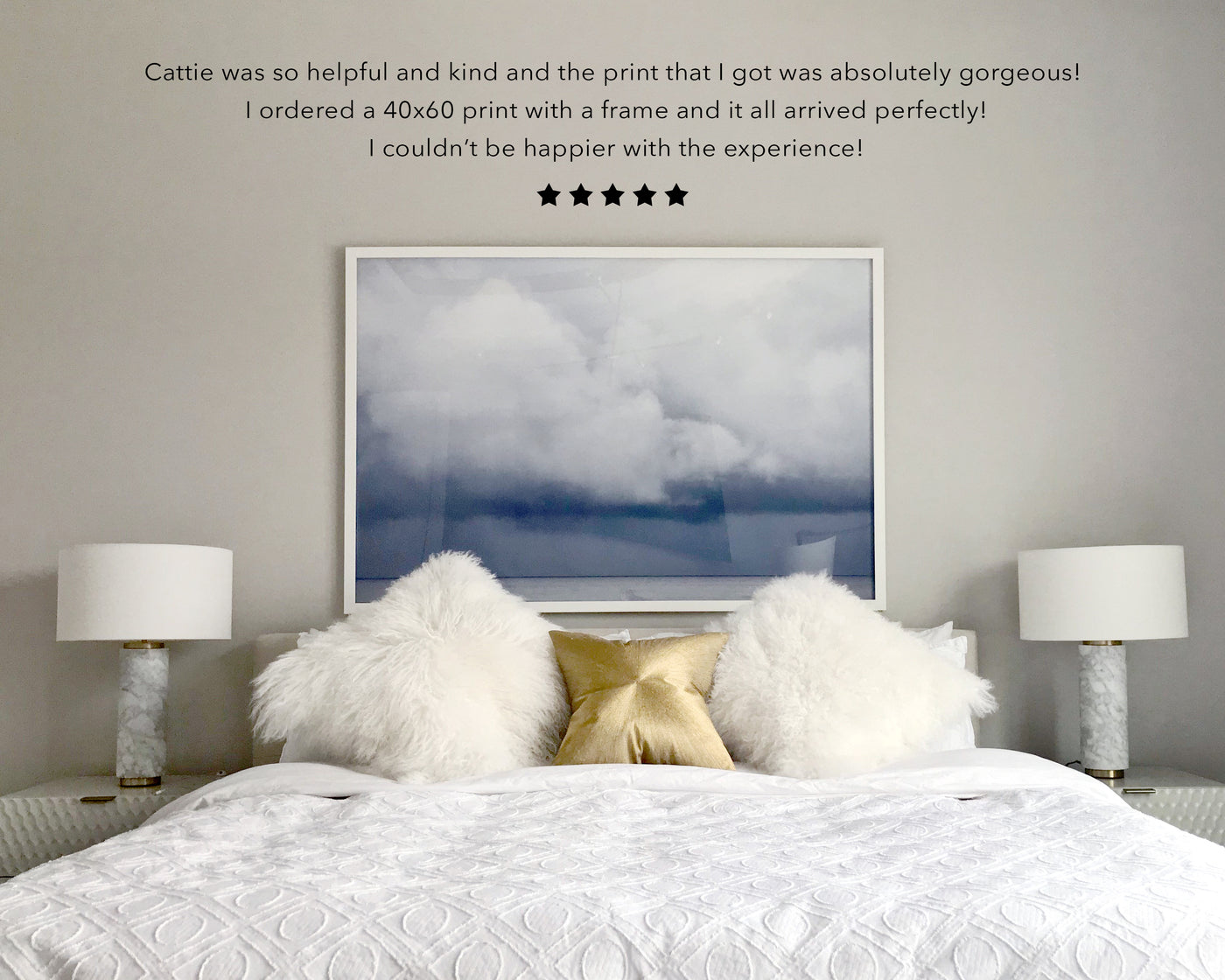 Clouds wall art by Cattie Coyle Photography - Customer image with review