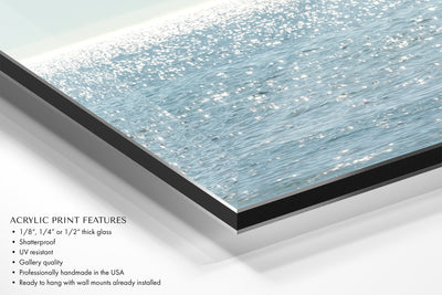 Sun Glitter - Acrylic wall art by Cattie Coyle Photography. Features and corner closeup. © 2019 All rights reserved.