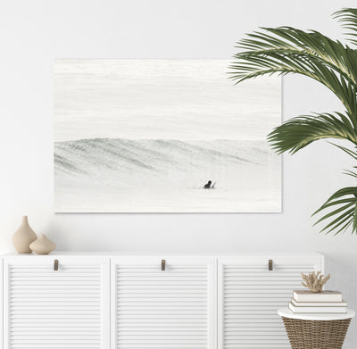 Surf art - Acrylic glass print by Cattie Coyle Photography above dresser. Copyright 2017 - All rights reserved.