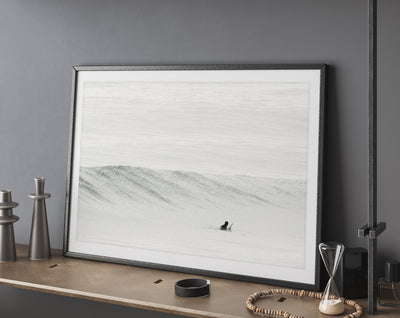 Surfing photography fine art print by Cattie Coyle Photography on shelf. Copyright 2017. All rights reserved.