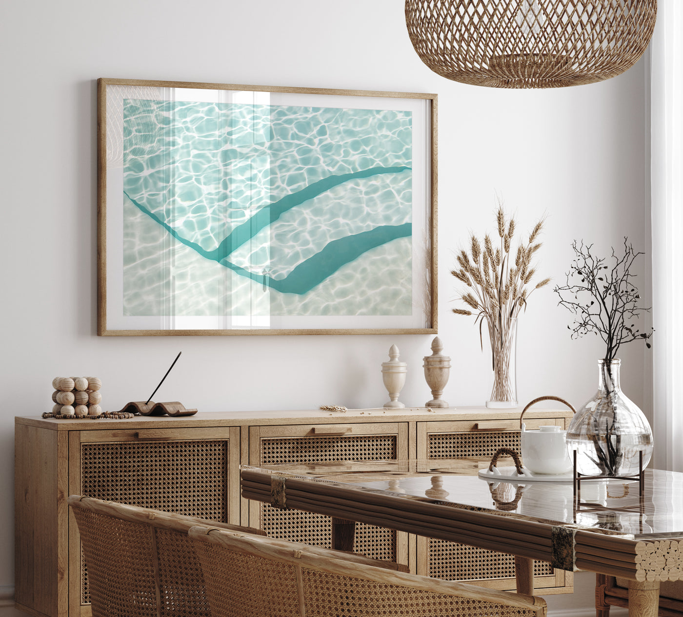 Swimming Pool Art Print by Cattie Coyle Photography in dining room