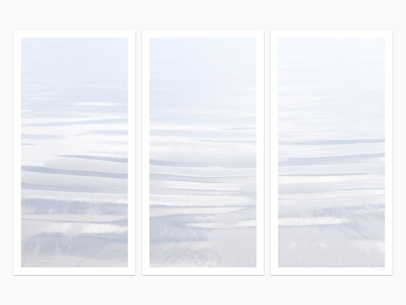 The Blue Hour - Abstract triptych art print by Cattie Coyle Photography