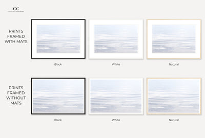 Framed abstract blue art prints by Cattie Coyle Photography