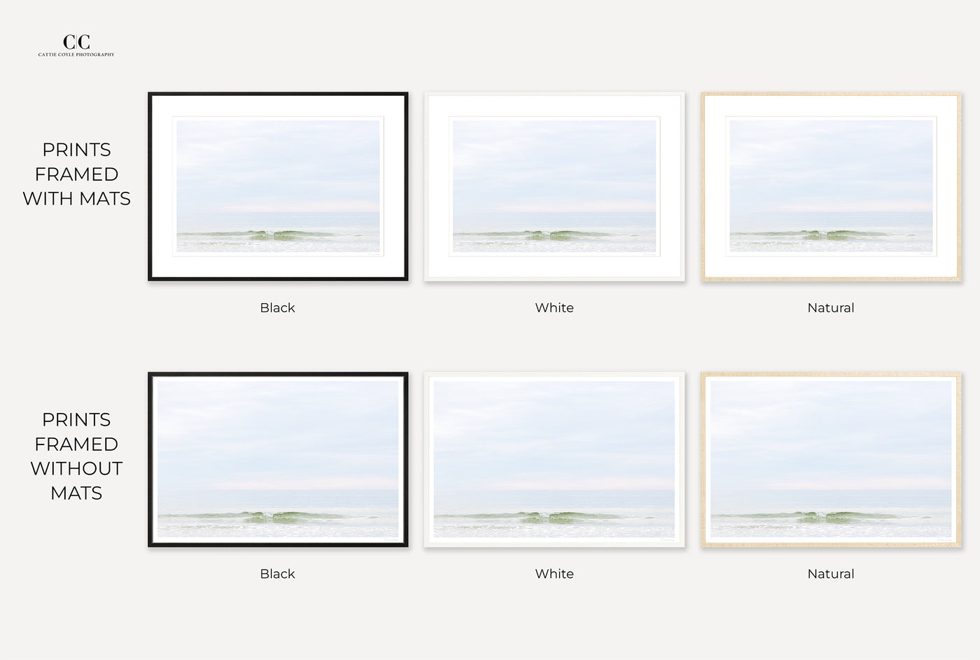 The Ninth Wave photography prints by Cattie Coyle Photography, framed
