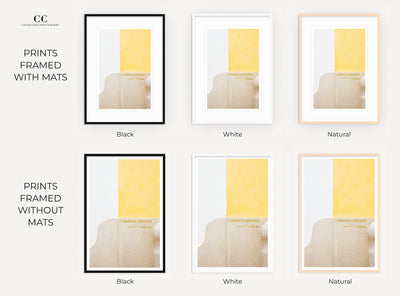 The Road to Amsterdam - Framed yellow wall art by Cattie Coyle Photography