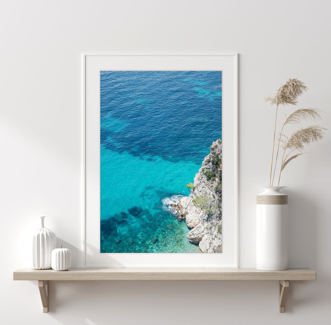The Mediterranean No 4 - Art print by Cattie Coyle Photography on shelf