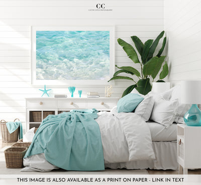 Turquoise Water - Fine art print by Cattie Coyle Photography in bedroom
