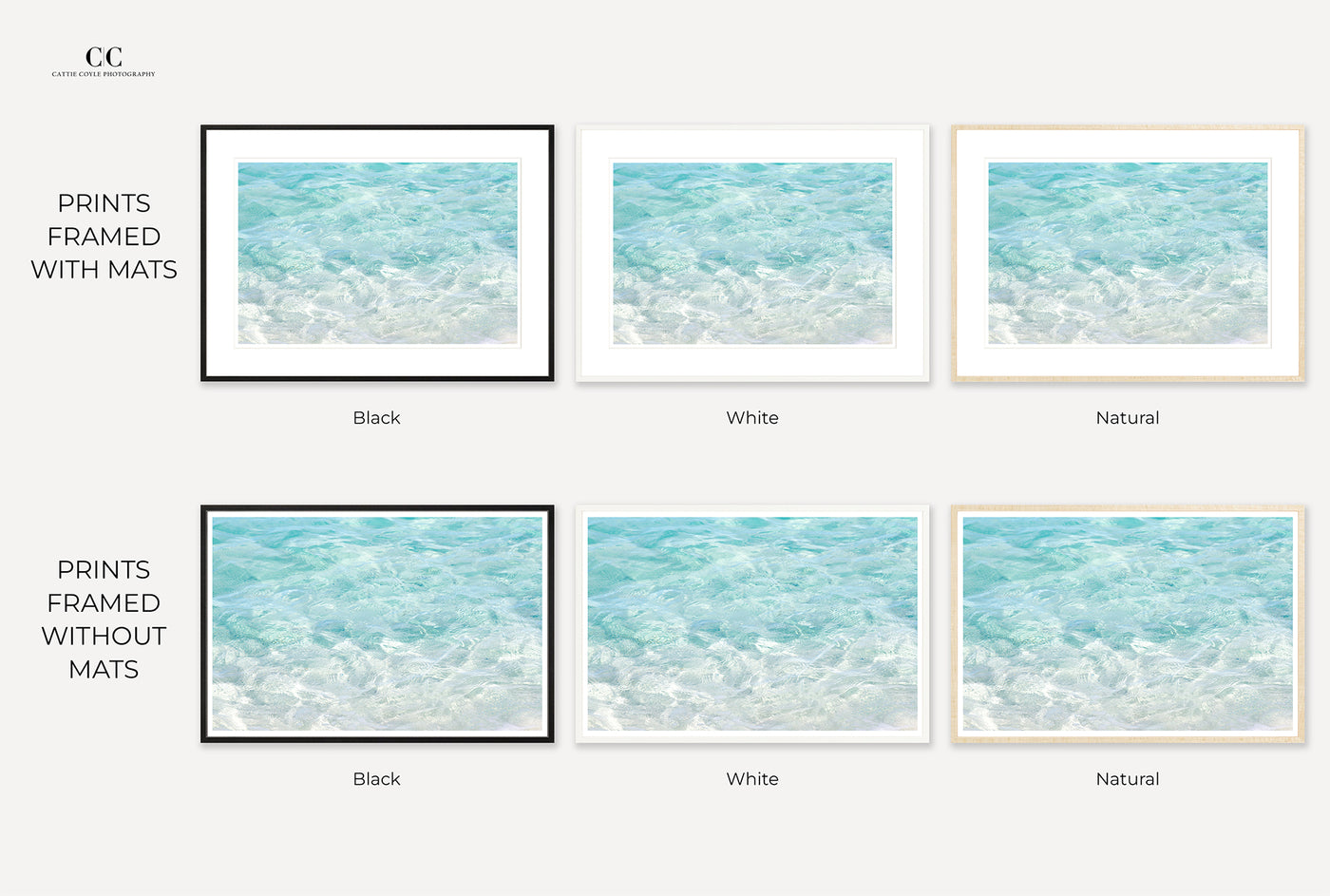 Turquoise water – Framed art prints by Cattie Coyle Photography