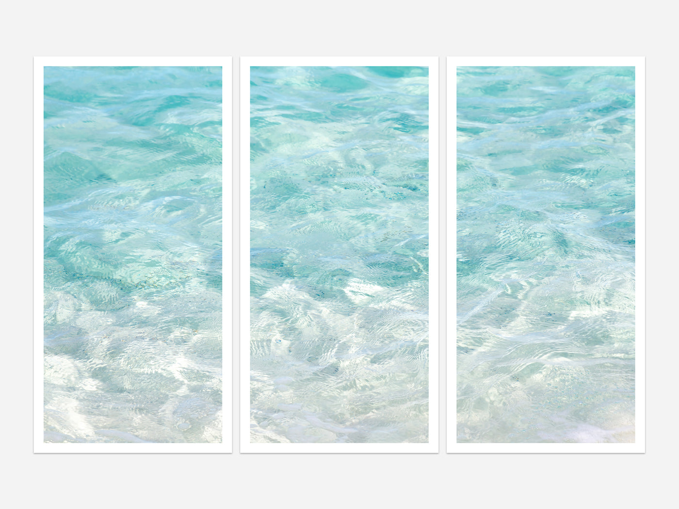Turquoise Water - Triptych print by Cattie Coyle Photography