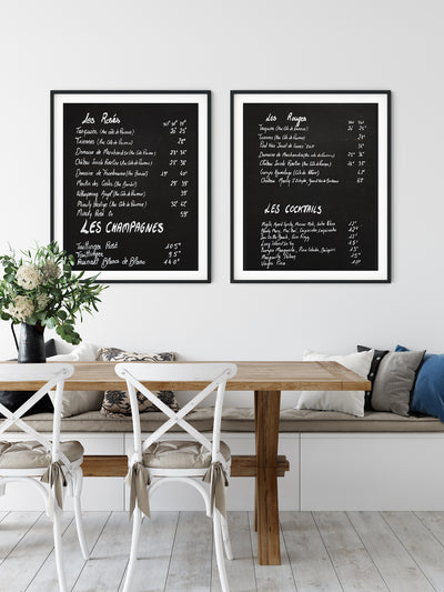 Wine wall decor by Cattie Coyle Photography - Set of two prints in dining room