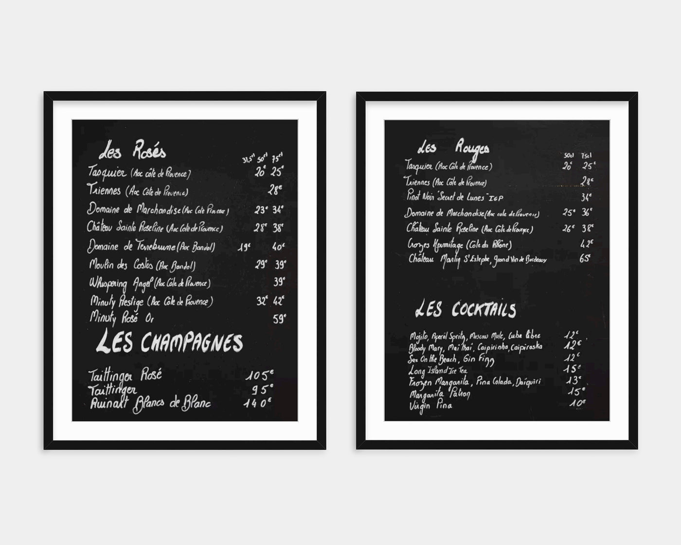 Wine wall decor by Cattie Coyle Photography - Set of two prints