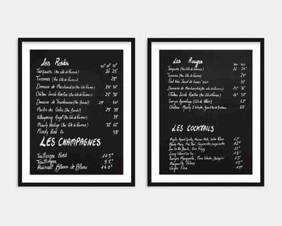 Wine wall decor by Cattie Coyle Photography - Set of two prints