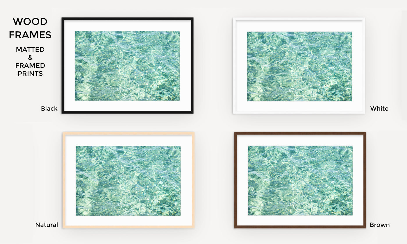 Framed water art prints by Cattie Coyle Photography