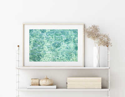 Abstract seafoam green water fine art print by Cattie Coyle Photography