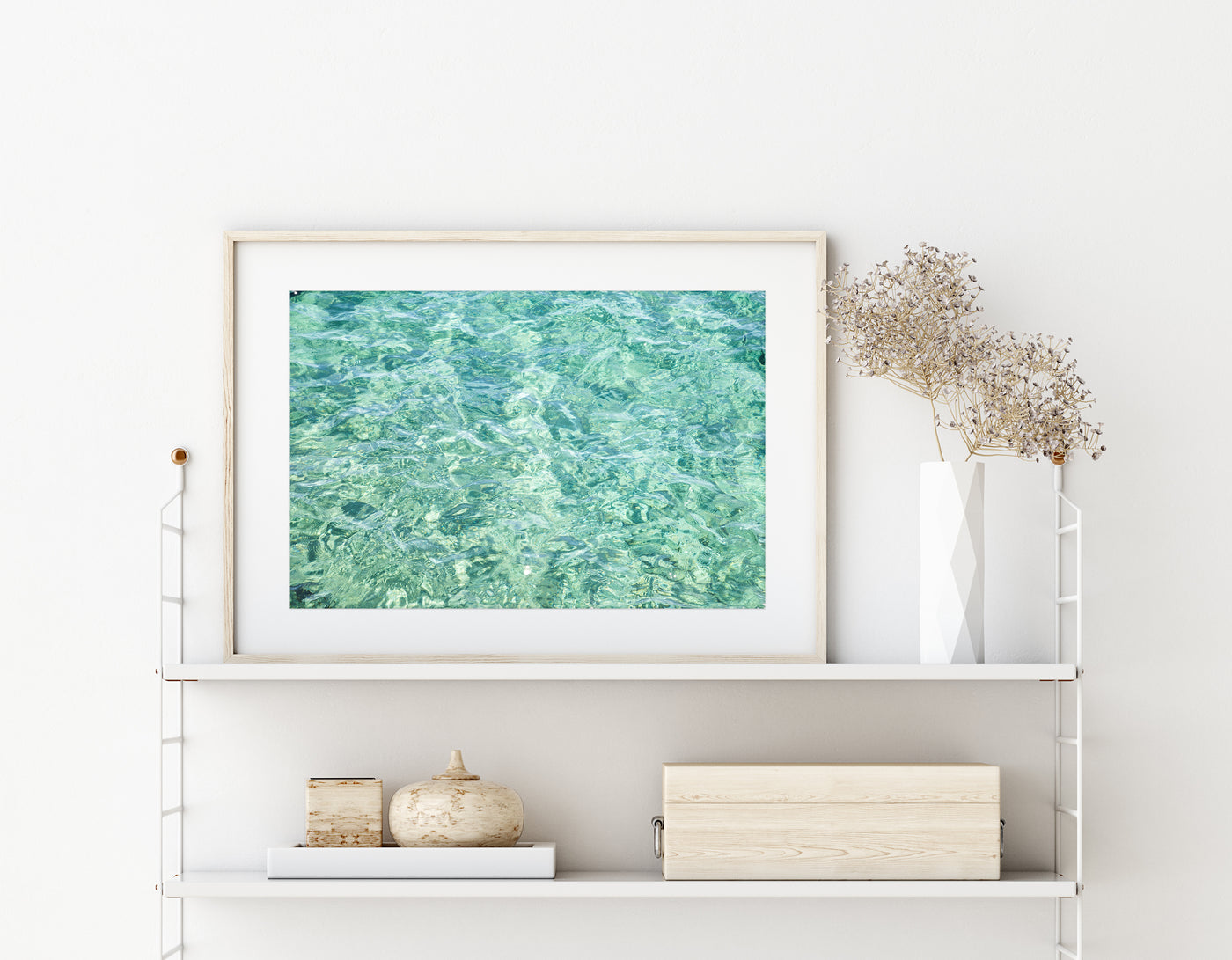 Abstract Water - Mint green art print by Cattie Coyle Photography