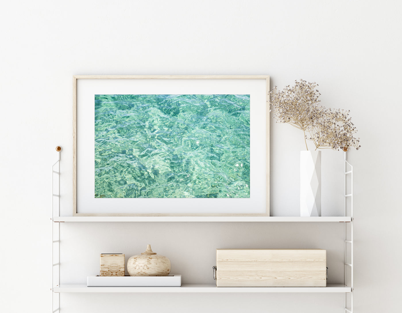 Abstract Water - Mint green art print by Cattie Coyle Photography