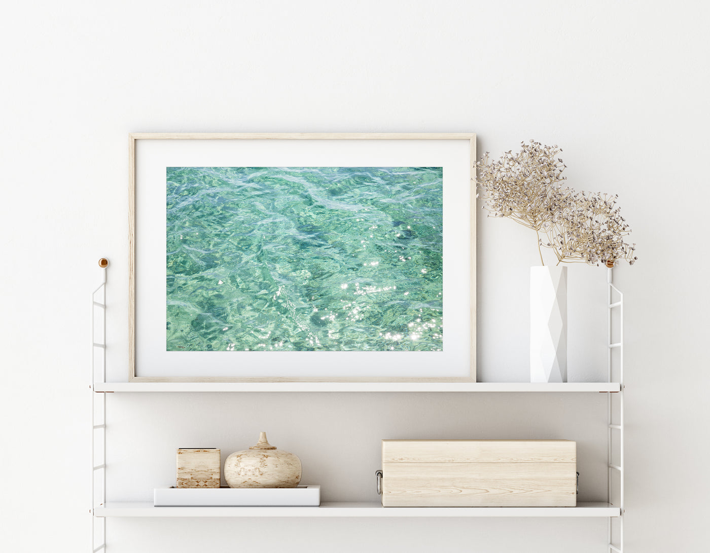 Abstract Water - Mint green art print by Cattie Coyle Photography