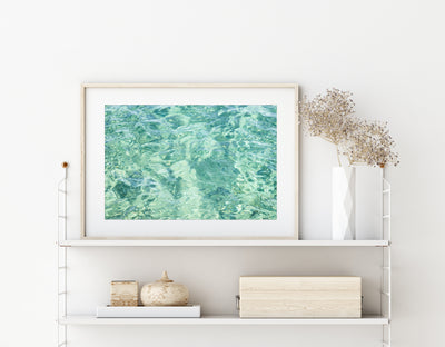 Abstract Water - Mint green art print by Cattie Coyle Photography