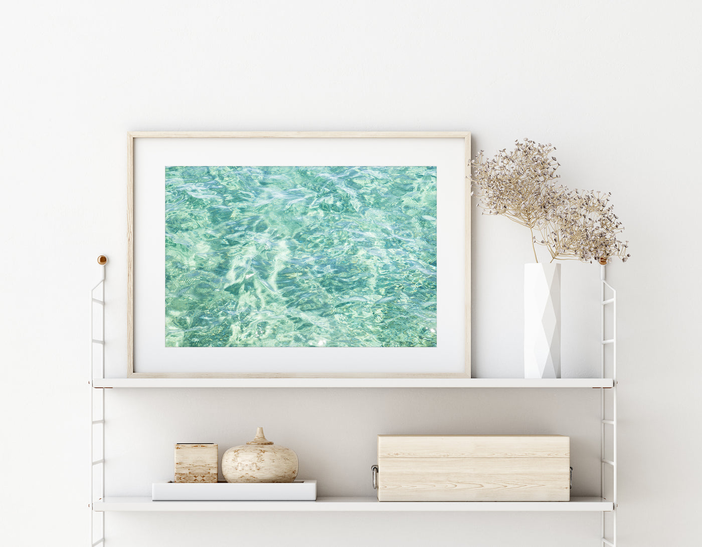 Abstract Water No 8 - Mint green art print by Cattie Coyle Photography