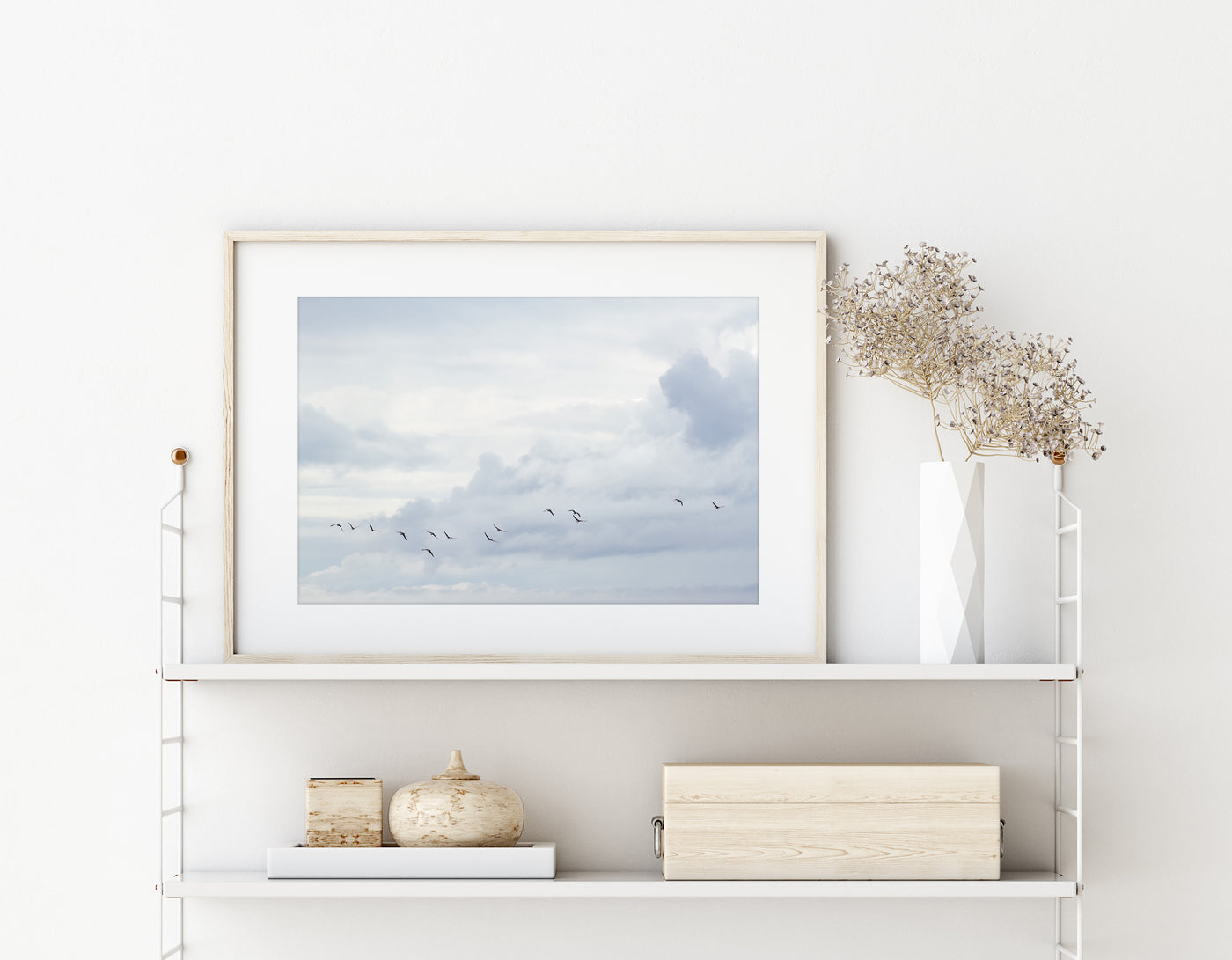 Flying birds art print by Cattie Coyle Photography