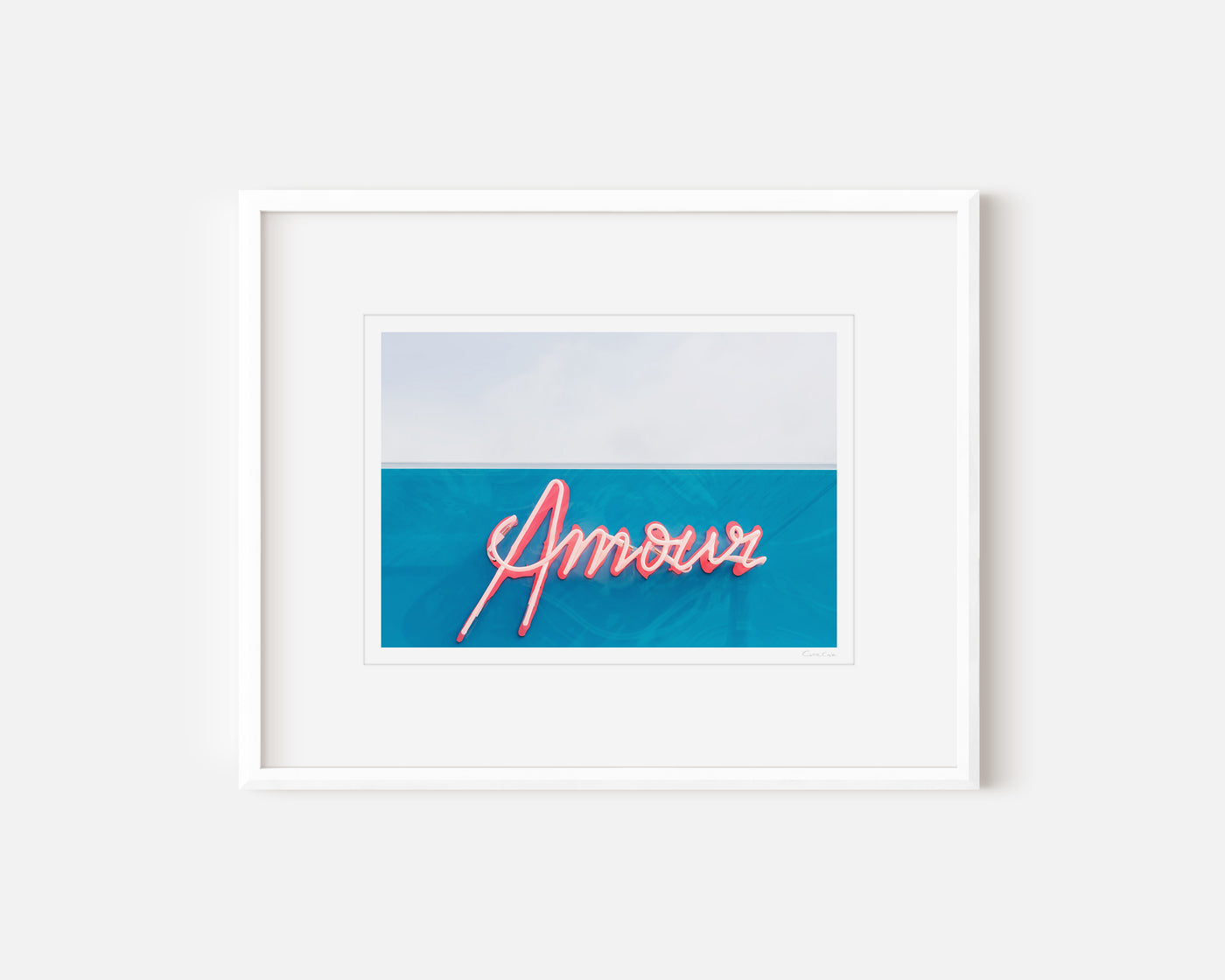 Amour - Art print by Cattie Coyle Photography in white frame