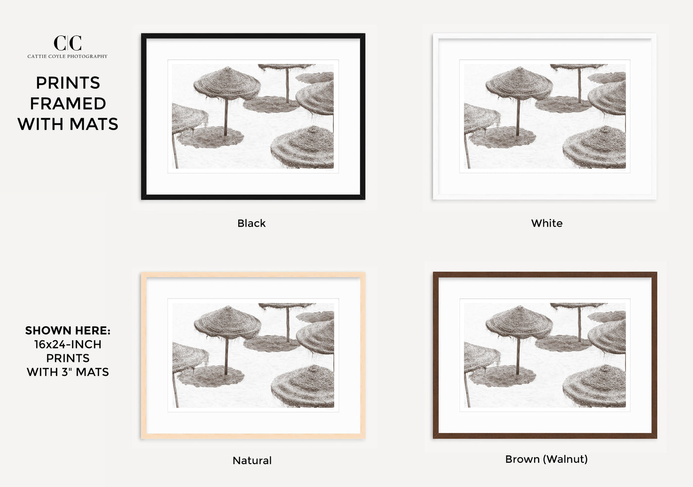 Beach Days – Framed black and white fine art prints by Cattie Coyle Photography