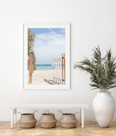 Beach Day - French Riviera art print by Cattie Coyle Photography