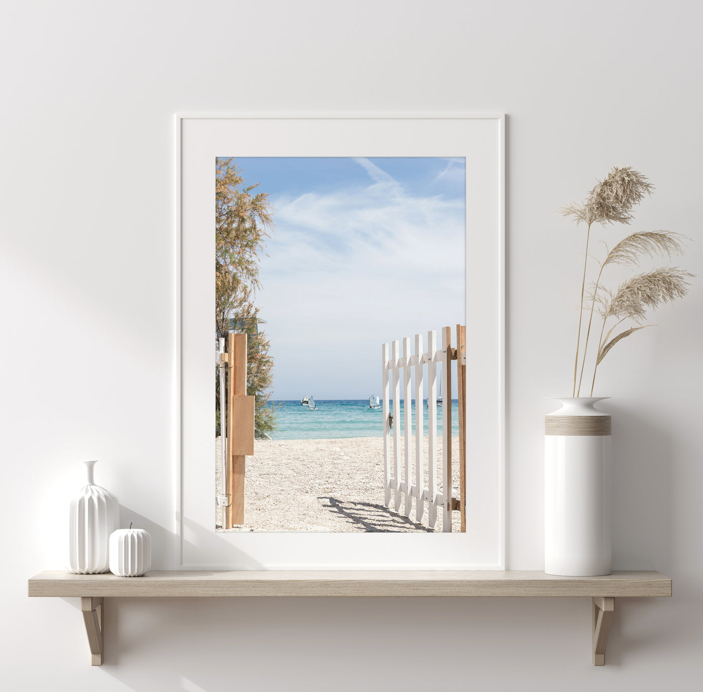 Beach Day - French Riviera art print by Cattie Coyle Photography