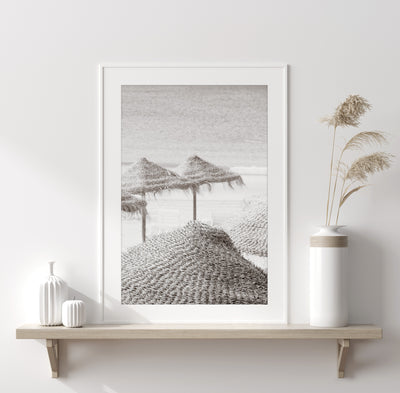 Beach Days – Black and white fine art print by Cattie Coyle Photography
