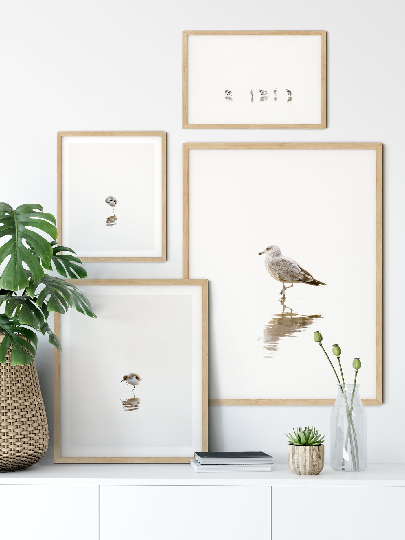 Birds gallery wall - 4 piece print set by Cattie Coyle Photography