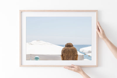 Buddha on the Beach - French Riviera art print by Cattie Coyle Photography