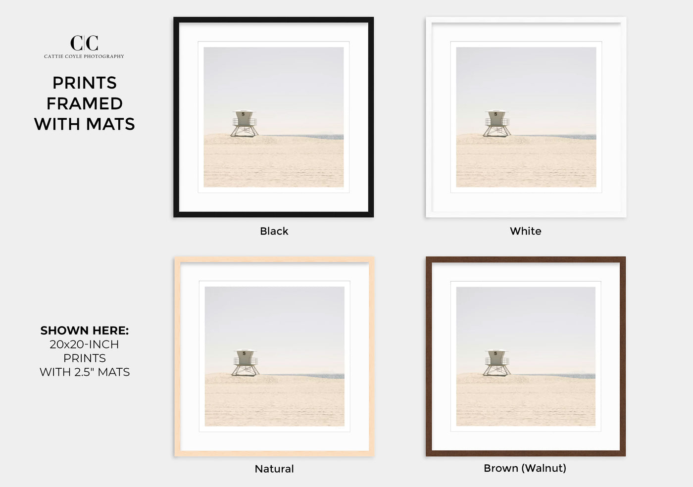 California Dreaming No 1 - Matted and framed beach wall art by Cattie Coyle Photography
