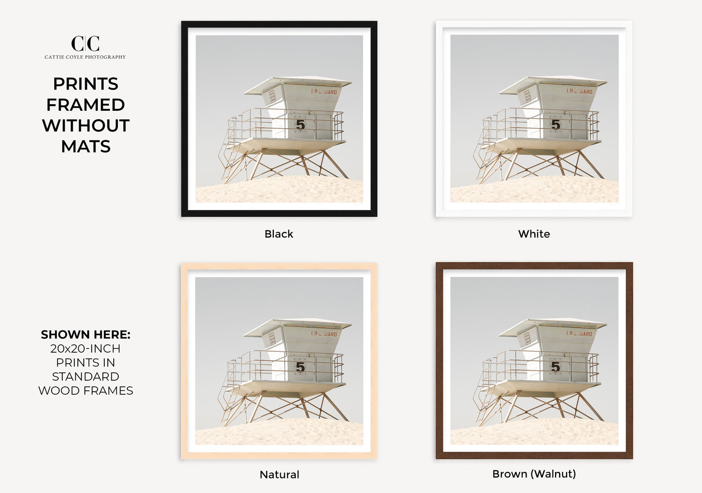 California Dreaming No 2 - Framed Lifeguard tower wall art by Cattie Coyle Photography