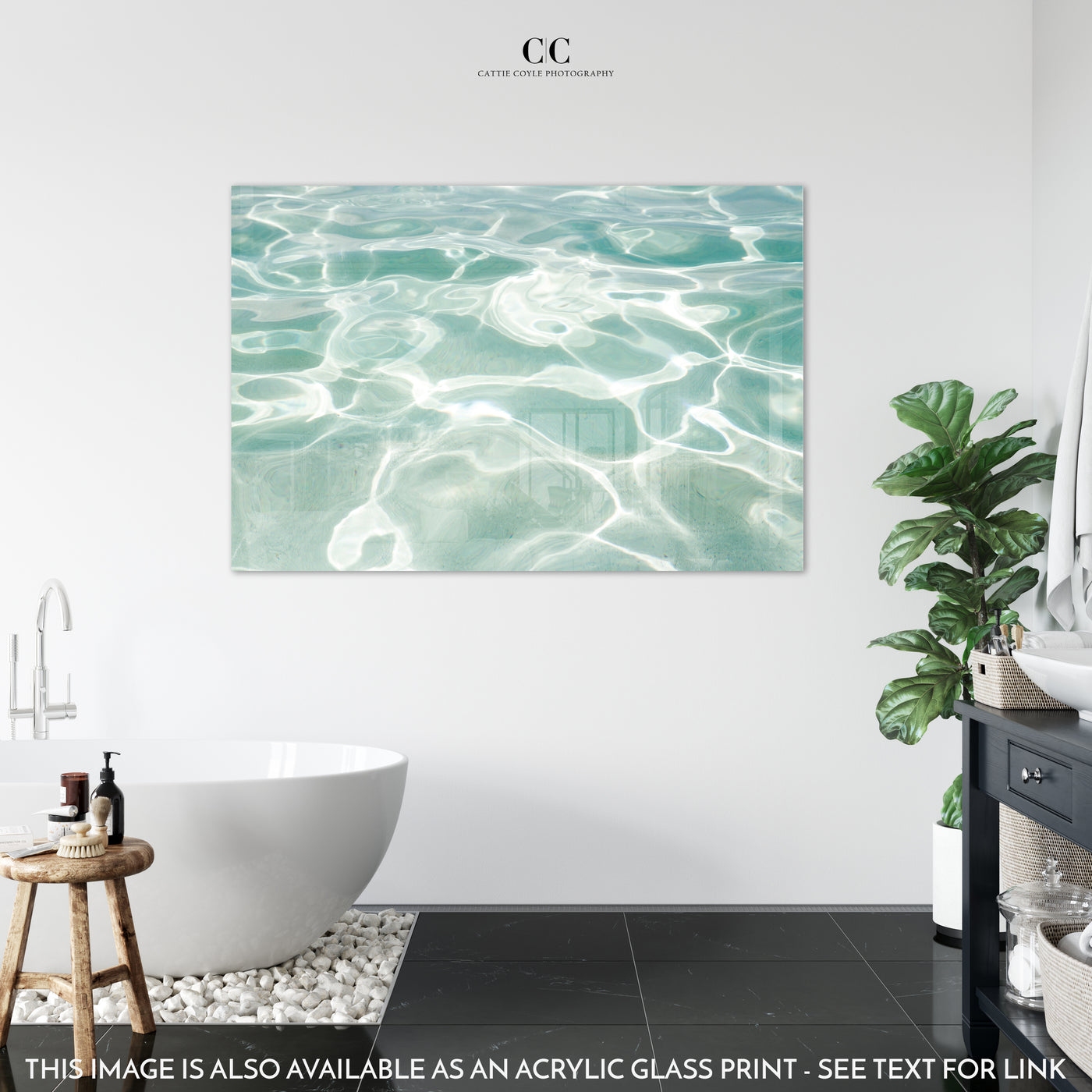 Caribbean Sea – Acrylic glass turquoise art print by Cattie Coyle Photography