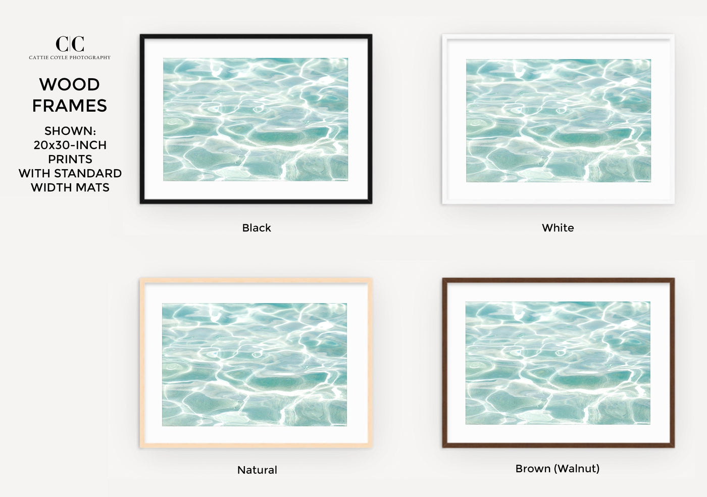 Caribbean Sea - Framed ocean art prints by Cattie Coyle Photography