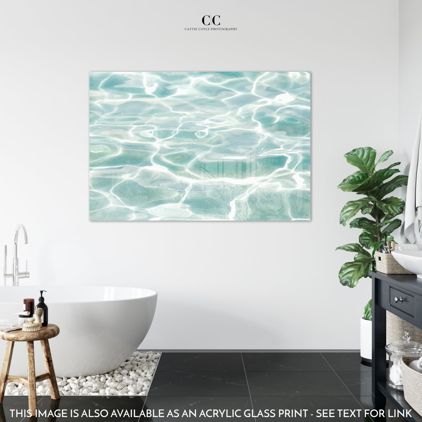 Caribbean Sea – Aquamarine water acrylic glass wall art by Cattie Coyle Photography