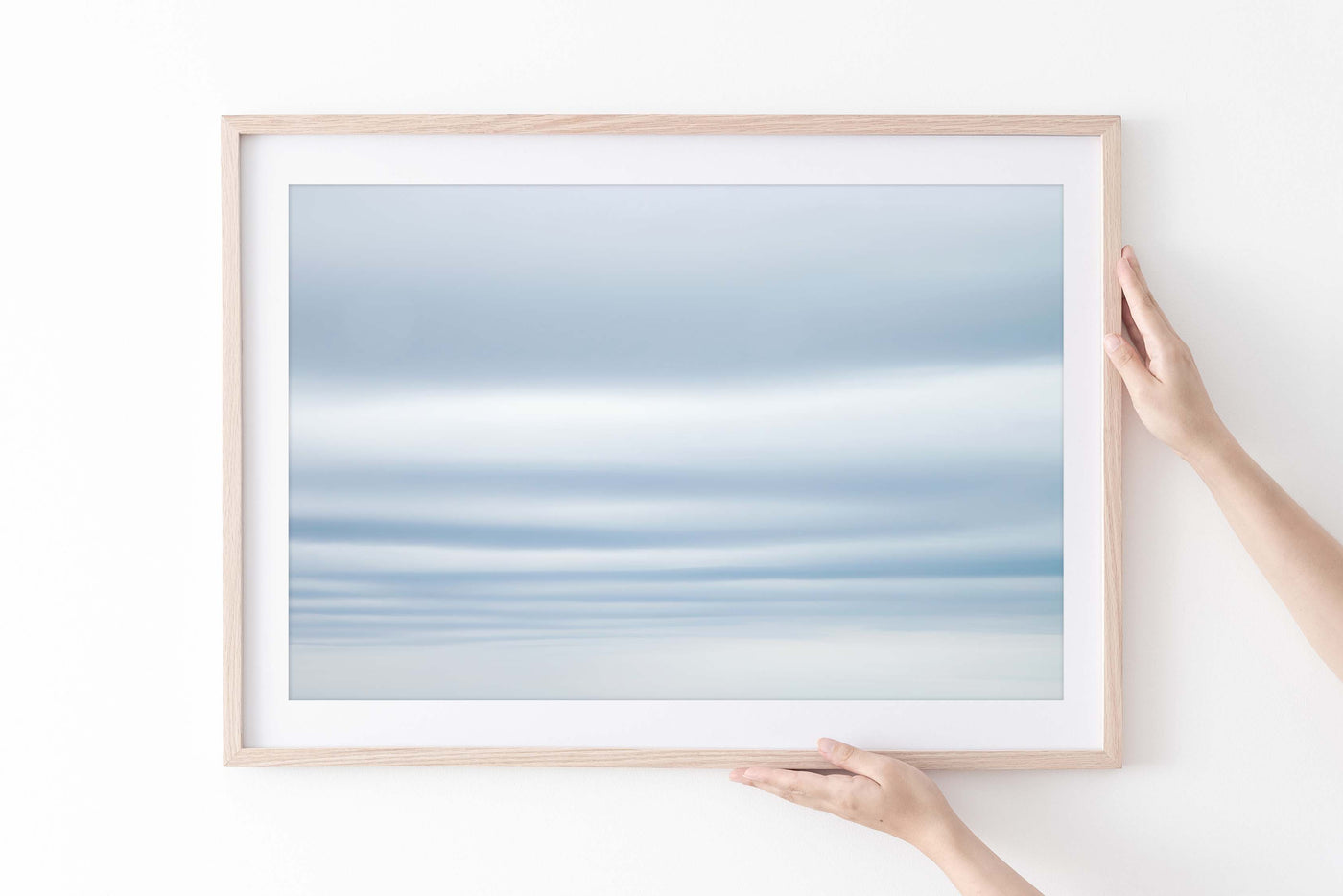 Clouds No 4 - Fine art print by Cattie Coyle Photography in natural wood frame