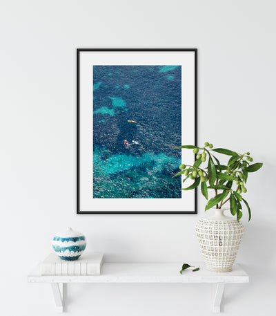 Cote d'Azur - Mediterranean Sea aerial art print by Cattie Coyle Photography