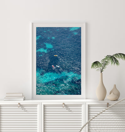 Cote d'Azur - Mediterranean Sea aerial art print by Cattie Coyle Photography