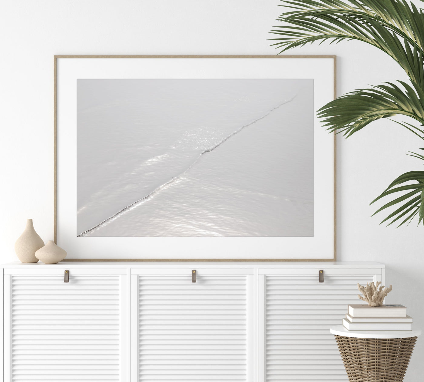 Silver Waves – Silver gray abstract fine art print by Cattie Coyle Photography