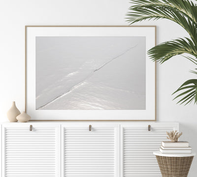 Silver Waves – Silver gray abstract fine art print by Cattie Coyle Photography