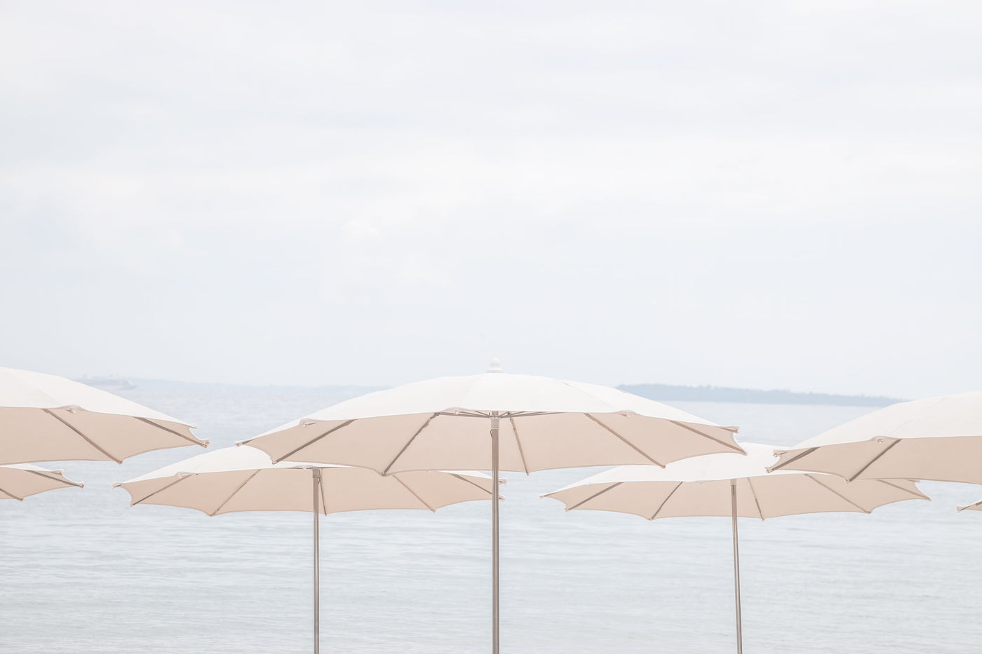 Beach umbrellas art print by Cattie Coyle Photography