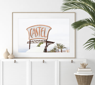 French Riviera No 6 - Castel Plage beach club art print by Cattie Coyle Photography 