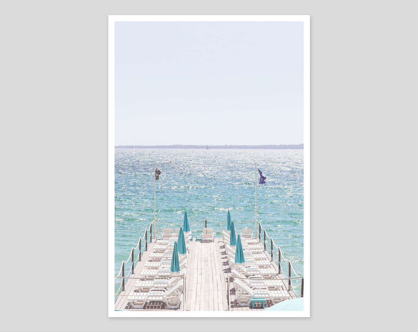 Juan les Pins – Beach photography art print by Cattie Coyle Photography