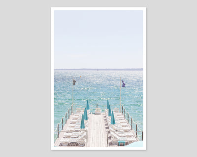 Juan les Pins – Beach photography art print by Cattie Coyle Photography